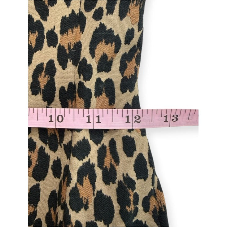 SPANX NWT Brown Leopard Print Strapless Robe Midi Bustier Dress Size XS