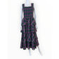Aureum Green Plaid Smocked Tiered Maxi Dress Size L