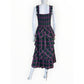Aureum Green Plaid Smocked Tiered Maxi Dress Size L
