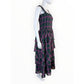 Aureum Green Plaid Smocked Tiered Maxi Dress Size L