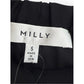 MILLY Black 100% Silk Cropped Joggers Size S