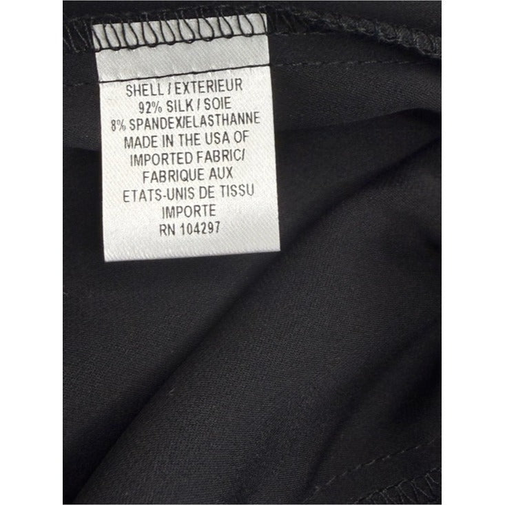 MILLY Black 100% Silk Cropped Joggers Size S