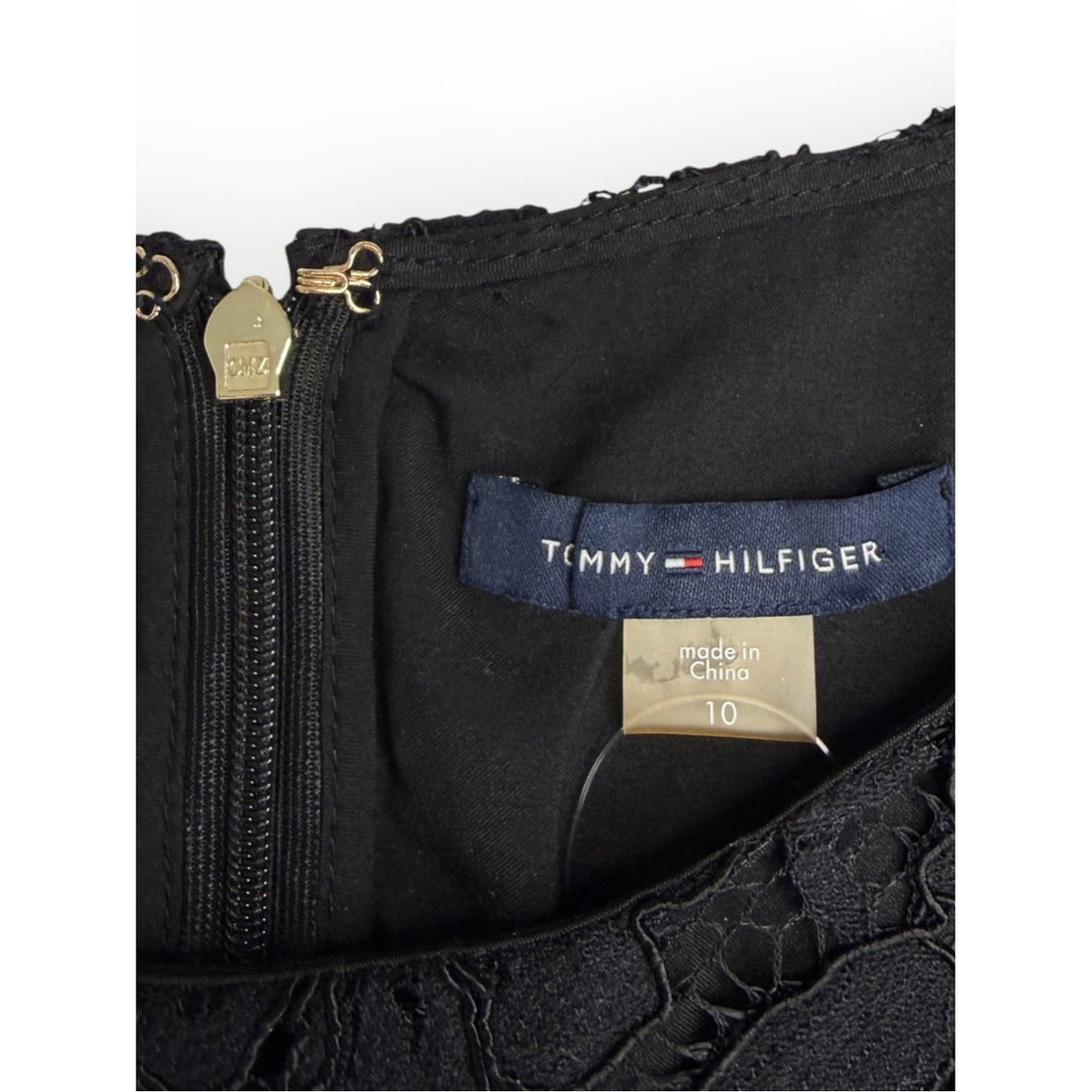 Tommy Hilfiger NWT Black Lace Cocktail Dress Size 10