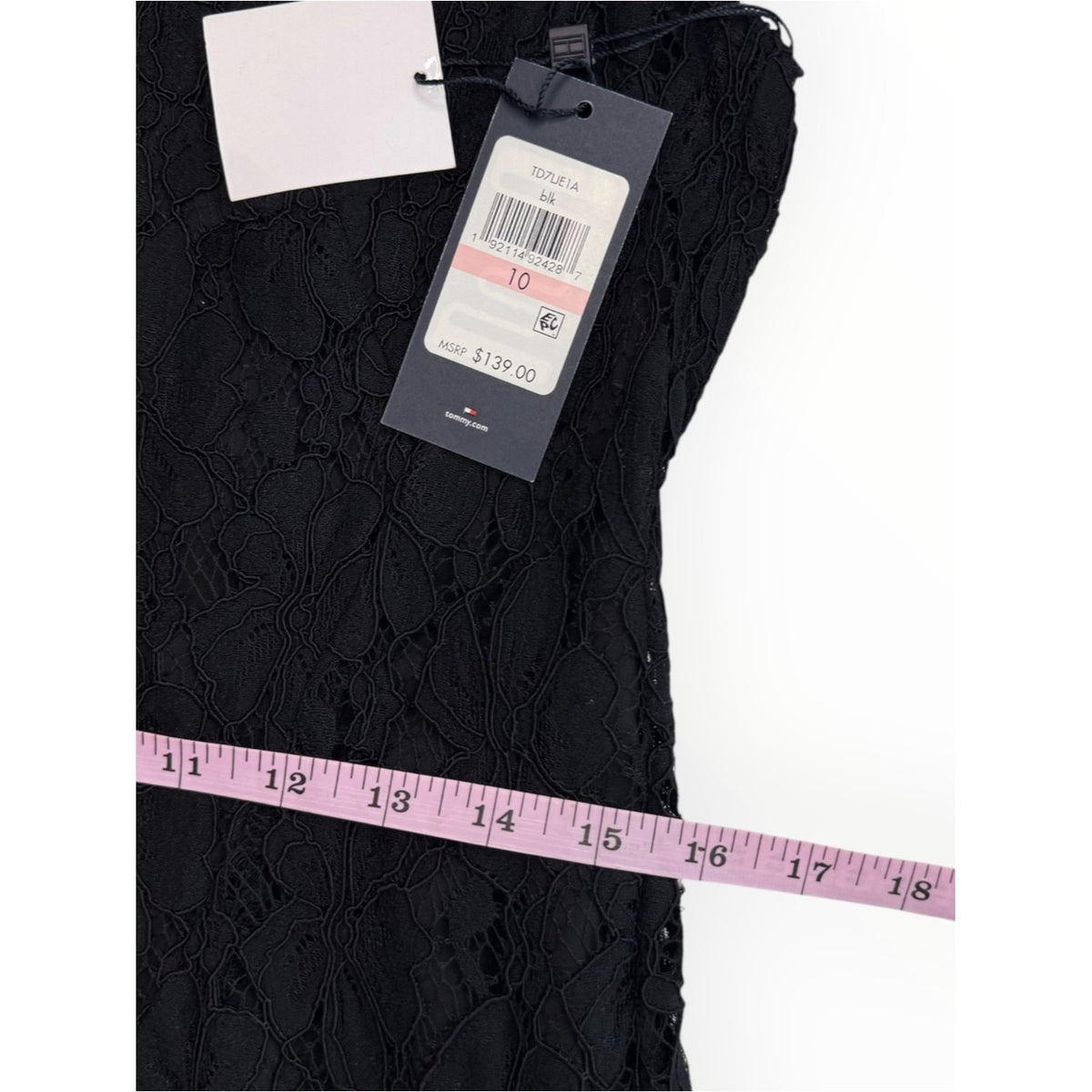Tommy Hilfiger NWT Black Lace Cocktail Dress Size 10
