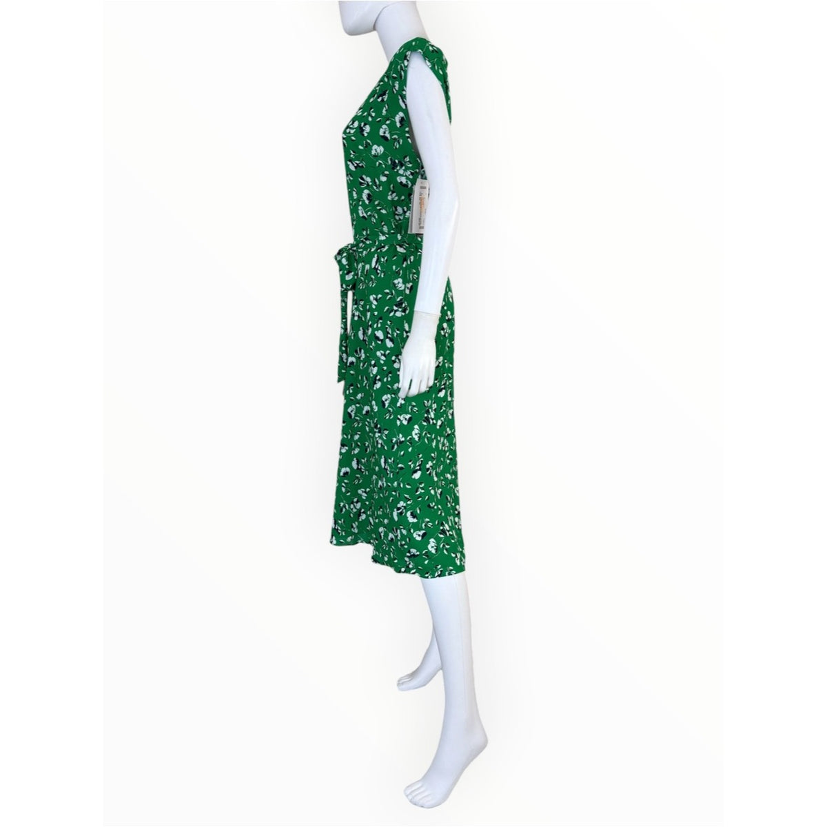LRL NWT Green Floral Print Midi Dress Size 10