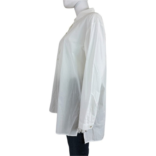 Eileen Fisher NWT White Classic Shirt Size 1X