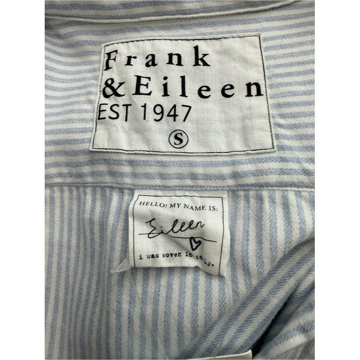 Frank & Eileen Blue Striped Flannel Button-down Size S