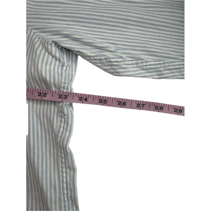 Frank & Eileen Blue Striped Flannel Button-down Size S