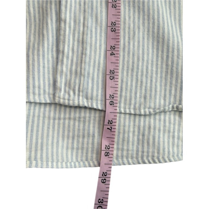 Frank & Eileen Blue Striped Flannel Button-down Size S