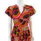 Uncle Frank 100% Cotton Bold Floral Midi Dress Size XS
