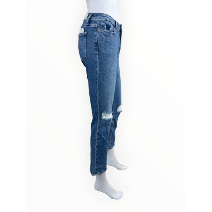 PAIGE Blue Distressed Amber Fit Jeans Size 27
