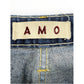AMO Blue "Babe" High-Rise Slim Straight / Crop Jeans Size 25