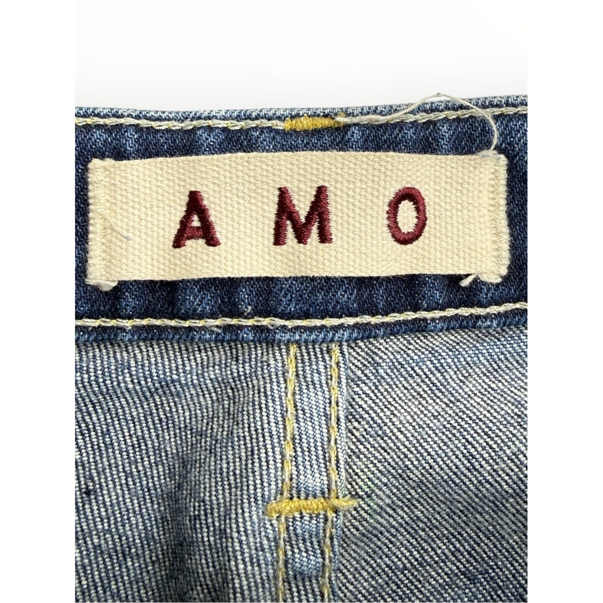 AMO Blue "Babe" High-Rise Slim Straight / Crop Jeans Size 25