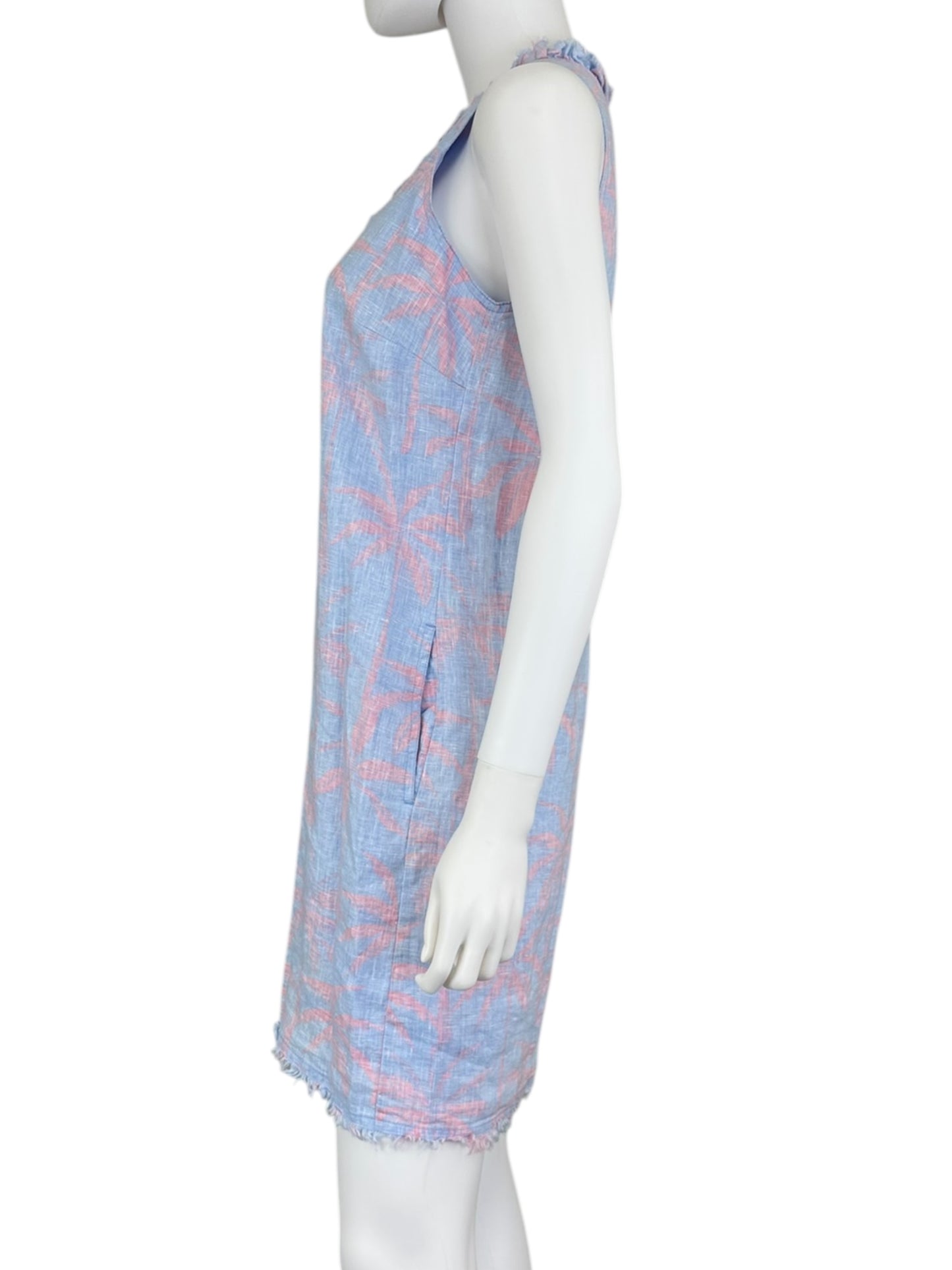 Tommy Bahama 100% Linen Palm Print Dress Size XS
