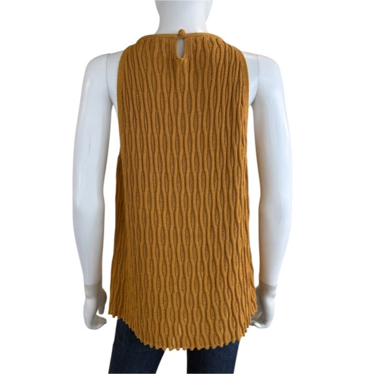 Lafayette 148 New York Yellow Honeycomb Halter Size XL