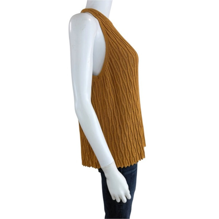 Lafayette 148 New York Yellow Honeycomb Halter Size XL