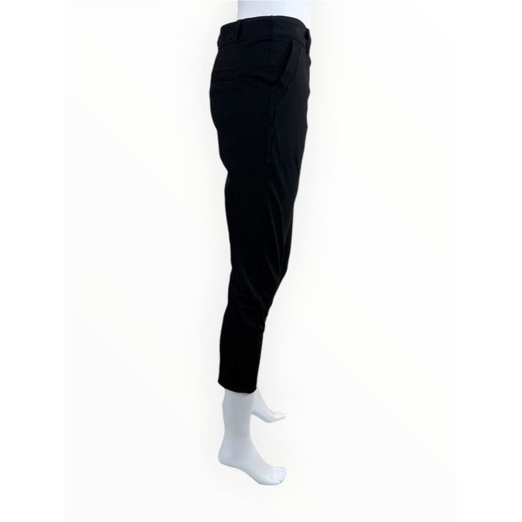 Frank & Eileen Black Pull-on Cropped Stretch Pants Size M