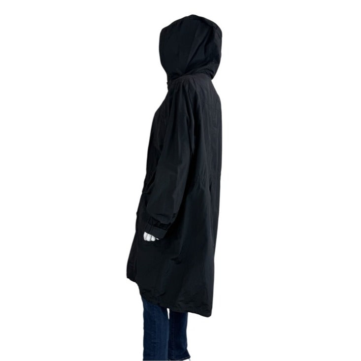 Eileen Fisher Black Hooded Raincoat Size 3X