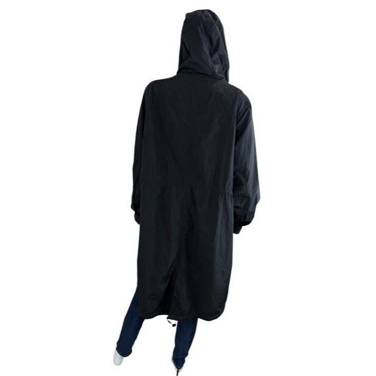 Eileen Fisher Black Hooded Raincoat Size 3X