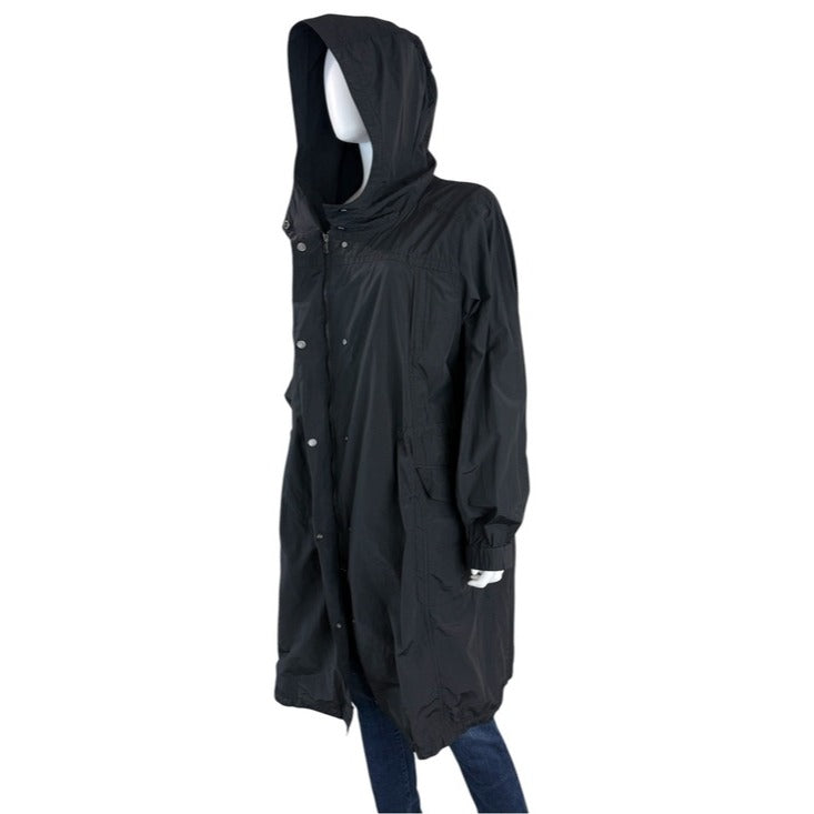 Eileen Fisher Black Hooded Raincoat Size 3X