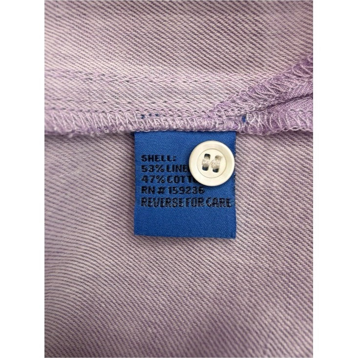 J. Jill Lavender Linen Blend Button-down Shirt Size XL