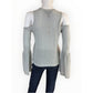 BCBGMAXAZRIA Gray "Lucia" Cold-Shoulder Sweater Size S
