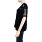 ELIE TAHARI NWT Navy Blue Embroidered Kay Blouse Size M