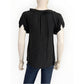 Joie Black 100% Silk Ruffle Blouse Size L