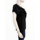 Joie Black 100% Silk Ruffle Blouse Size L