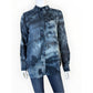 Pilcro and the Letterpress Blue Cate Classic Tie-Dye Button-down Size S