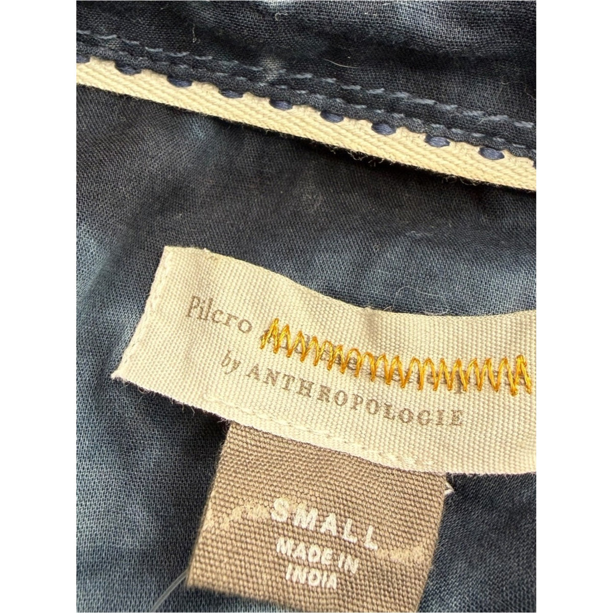Pilcro and the Letterpress Blue Cate Classic Tie-Dye Button-down Size S