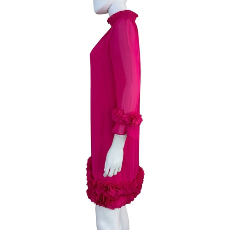 Alex Marie Bright Pink Amelia Cocktail Dress Size 4