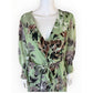 Taylor Floral Mint Hazelnut 3/4 Sleeve Faux Wrap Maxi Dress Size L