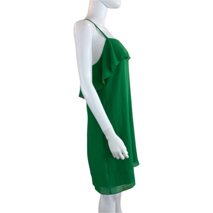 Alice + Olivia NWT Green Etta Ruffle Sundress Size L