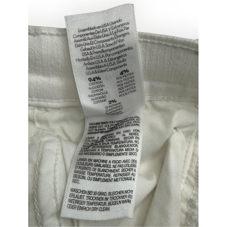 MOTHER White The Hustler Ankle Fray Jeans Size 25