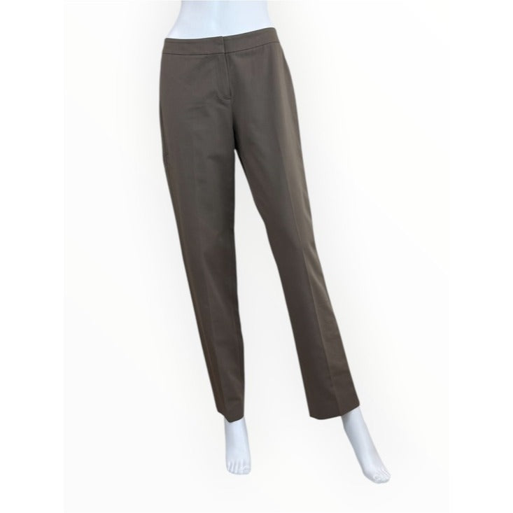 Lafayette 148 New York Brown Straight Leg Trousers Size 4