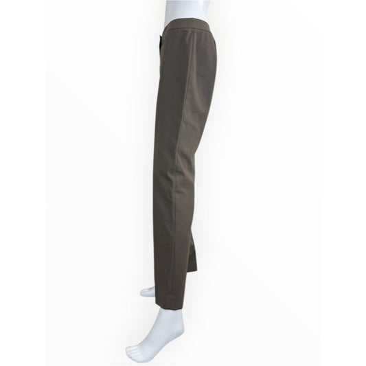 Lafayette 148 New York Brown Straight Leg Trousers Size 4