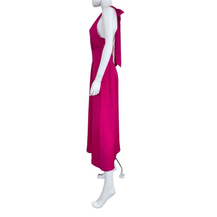Banana Republic NWT Pink Satin Halter Maxi Dress Size 0P
