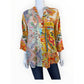 Lior Paris Patchwork Floral Paisley Blouse Size S