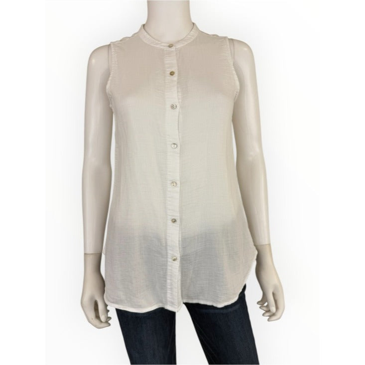 EILEEN FISHER White Sleeveless Top Size XS