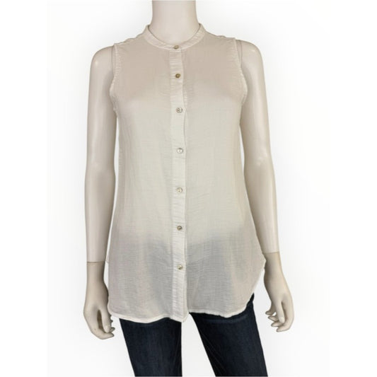 EILEEN FISHER White Sleeveless Top Size XS