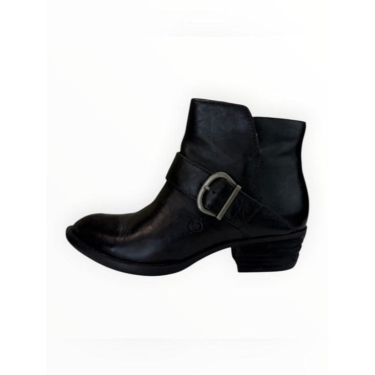 BORN NWOT Black Leather Royce Bootie Size 7