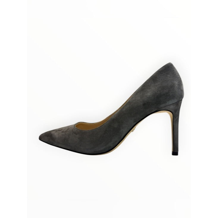 WHBM Gray Suede Pointy Toe Stiletto Size 7