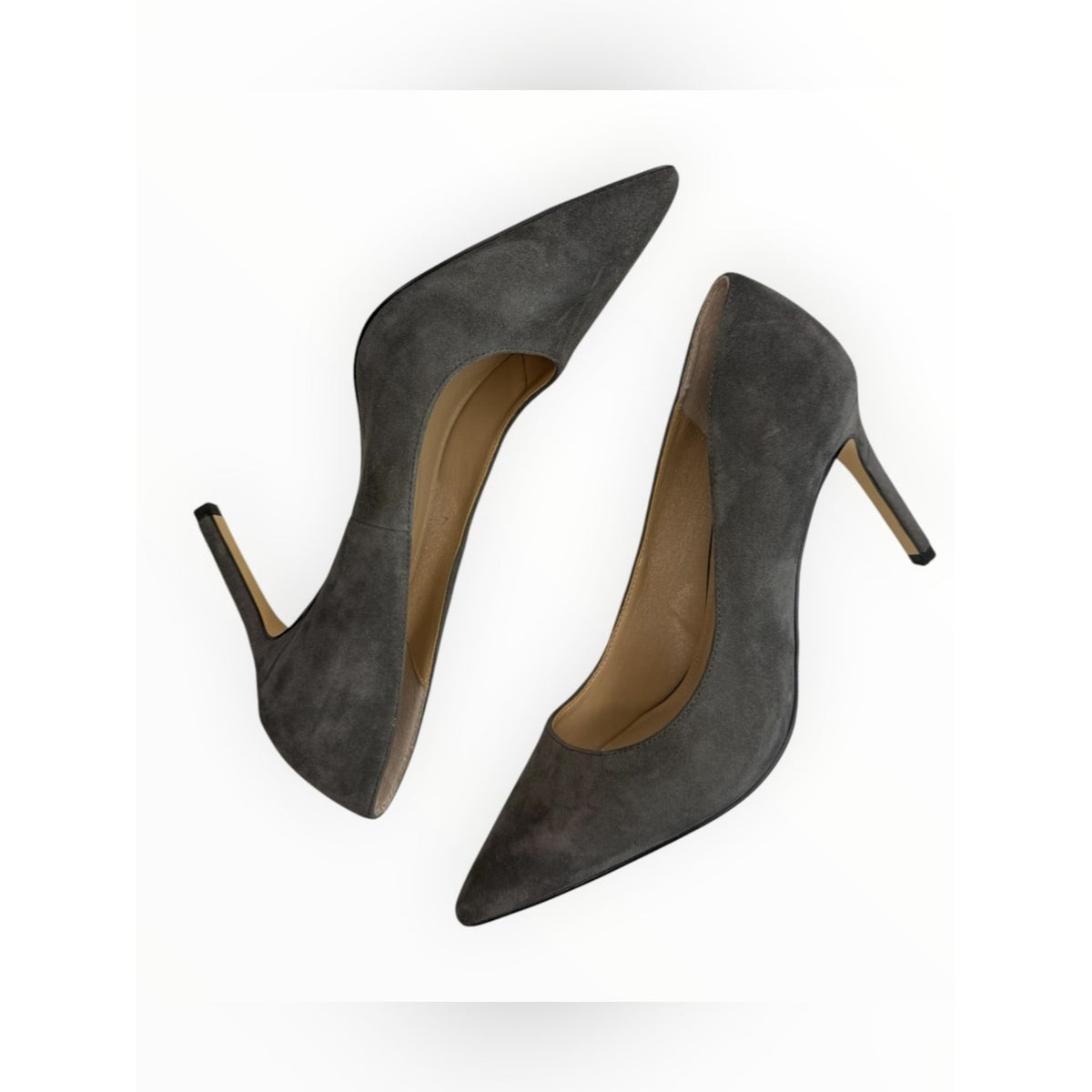 WHBM Gray Suede Pointy Toe Stiletto Size 7