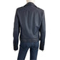 Joie Dark Navy Caldine Lambskin Leather Biker Jacket Size L