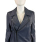 Joie Dark Navy Caldine Lambskin Leather Biker Jacket Size L