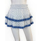 Cake for Dinner Blue Embroidered Tiered Mini Skort Size XS