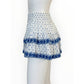 Cake for Dinner Blue Embroidered Tiered Mini Skort Size XS