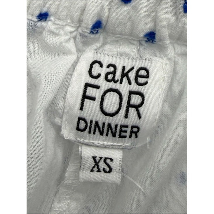 Cake for Dinner Blue Embroidered Tiered Mini Skort Size XS