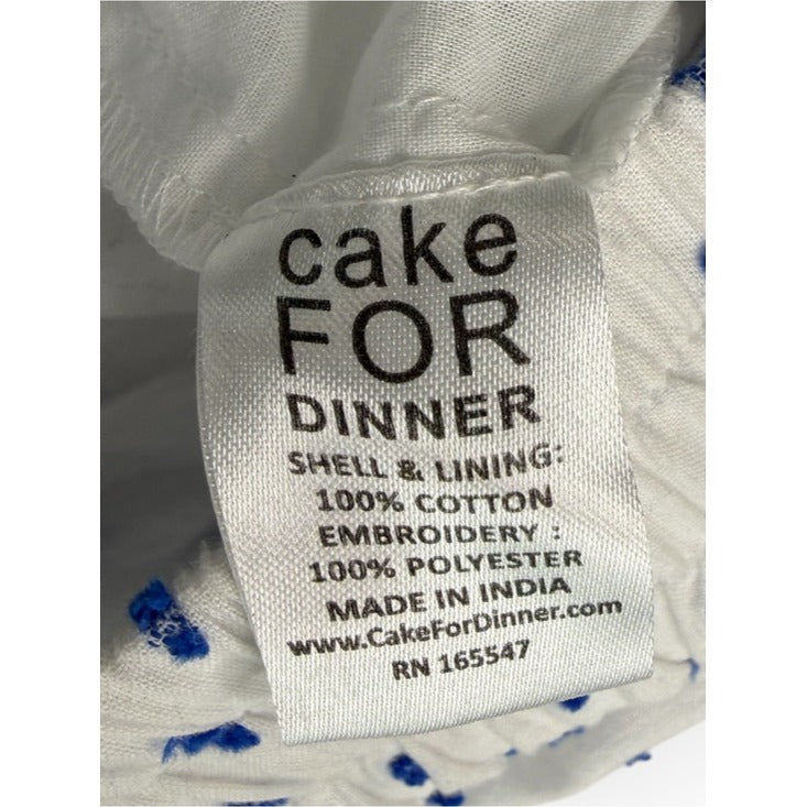 Cake for Dinner Blue Embroidered Tiered Mini Skort Size XS